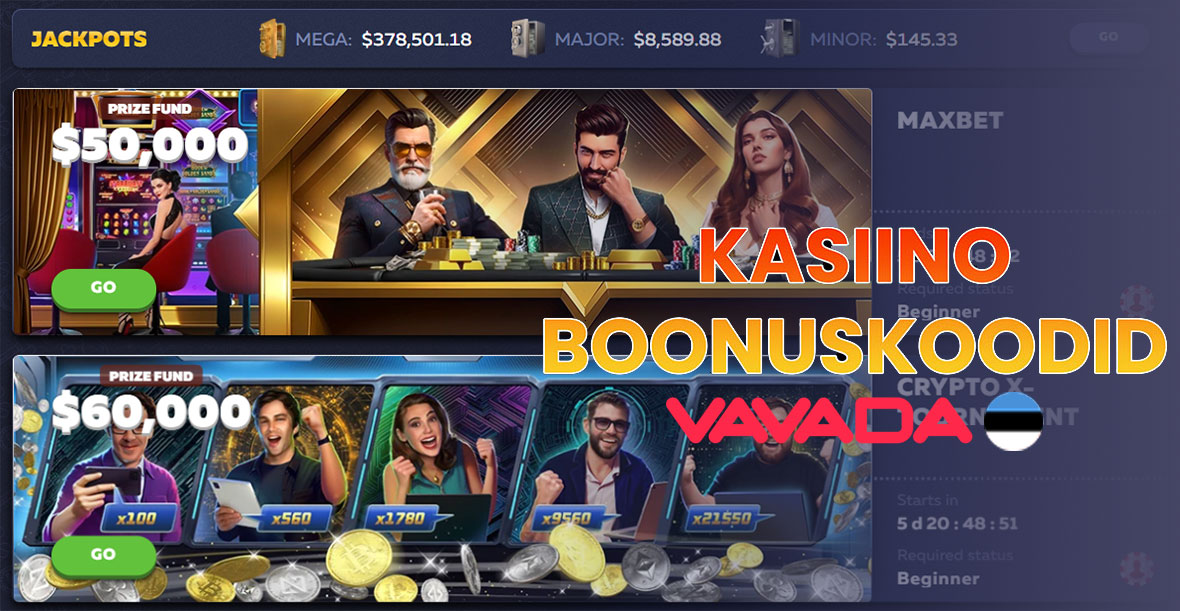 Kasiino boonuskoodid. 