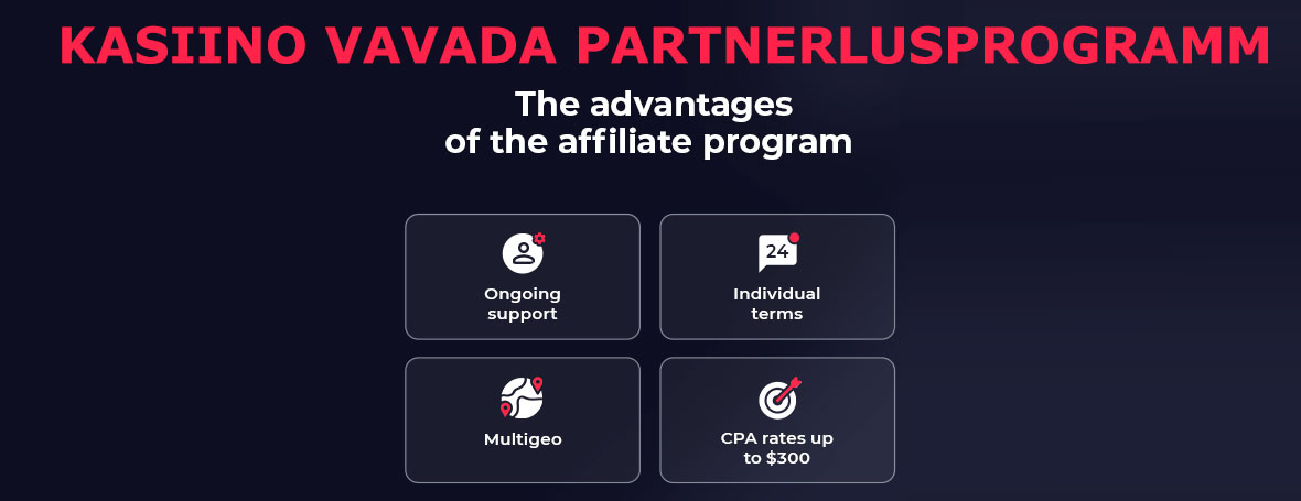 Kasiino Vavada partnerlusprogramm. 